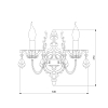 Бра Eurosvet 3281/2 античная бронза/прозрачный хрусталь Strotskis