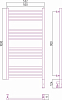 Полотенцесушитель электрический Сунержа Богема 3.0 1000x500 020-5805-1050 МЭМ правый, шампань