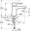 Смеситель VitrA X-Line A42321EXP для раковины