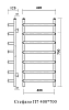 Полотенцесушитель водяной Domoterm Стефано Стефано П7 400*700 хром