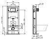 Инсталляция Ideal Standard Prosys R027767 120 P для подвесного унитаза с пневматическим управлением