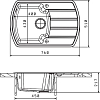 Кухонная мойка Florentina Нире 760 шампань