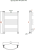 Полотенцесушитель электрический Тругор Приоритет эл ТЭН 3 80*40 (ЛЦ2)