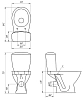 Напольный унитаз Mito Koral S-KO-MI-KOR-3/6-P-w, крышка стандарт