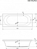 Акриловая ванна Cezares 180х80 Metauro-180-80-42-W37