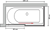 Штора для ванной GuteWetter Slide Part GV-863B правая 180x80 см стекло бесцветное профиль хром