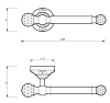 Держатель туалетной бумаги Migliore Cristalia Swarovski 16762 бронза