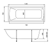 Акриловая ванна Marka One Modern 120х70 01мод1270 белый