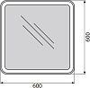 Зеркало BelBagno SPC-MAR-600-600-LED-BTN