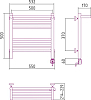 Полотенцесушитель электрический Сунержа Богема 00-0507-5050 50x50 с полкой R