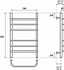 Полотенцесушитель электрический Point PN07156E П6 500x600 левый/правый, хром