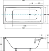 Акриловая ванна Besco Optima 140x70 WAO-140-PK