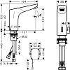 Электронный смеситель для раковины Hansgrohe PuraVida 15172400, белый хром