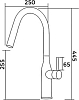 Смеситель для кухни с выдвижной лейкой Gappo G4398-45