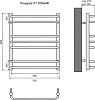 Полотенцесушитель водяной Aquatek Пандора AQ RRС0760BL П7 500х600