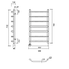 Полотенцесушитель электрический Domoterm Лаура Лаура П7 500х700 EL хром