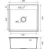 Кухонная мойка GranFest Metal 4844 PVD графит черный