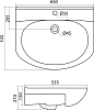 Раковина Santek Лидия 1WH110207 65 см.