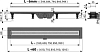 Водоотводящий желоб с порогами для перфорированной решётки 550 мм Alcaplast APZ9-550M