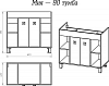 Тумба под раковину Misty Мия 90 П-Ми01090-012