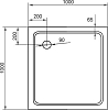 Поддон для душа Cezares SMC A 100x100 см