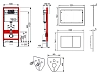 Инсталляция Tece с унитазом Roca Meridian-N Compact 346248000, сиденье микролифт, комплект