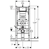 Инсталляция Geberit 111.362.00.5, с безободковым унитазом Duravit Me by Starck 45300900A1, сиденье микролифт клавиша хром, комплект