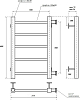 Полотенцесушитель водяной Point Вега PN71556 П5 500x600, хром