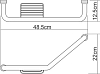 Поручень для ванны Wasserkraft K-1077L, хром