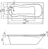 Акриловая ванна Santek Caledonia 170x75 1WH302391