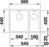 Кухонная мойка Blanco Andano 340/180-IF 522975 чаша слева