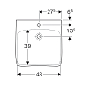 Раковина 55 см Geberit Renova Comfort 258557000, белый