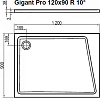 Поддон для душа 120х90 см Ravak GalaxyPro 10° XA05G70101L