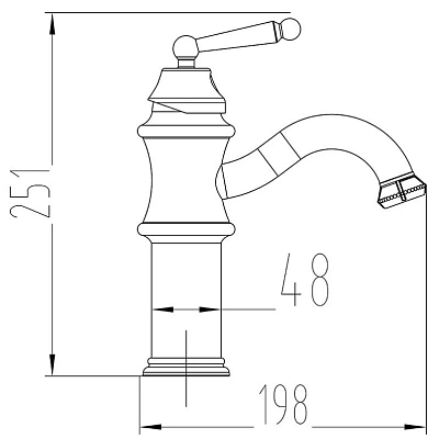 Смеситель для раковины Milacio Yeste MC.508.WH белый