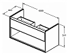 Тумба под раковину Ideal Standard Connect Air E0828VY белый, коричневый