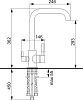 Комплект Мойка кухонная Domaci Солерно DP 605-08 космос + Смеситель UQ-019-08 космос