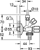Вентиль Grohe WAS 22033000 комбинированный 3/8"