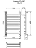 Полотенцесушитель водяной Ника Trapezium ЛТ Г2 ВП 100/50 хром