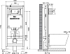 Система инсталляции для унитазов OLI 80 с клавишей смыва SALINA, хром глянец