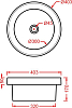 Раковина встраиваемая 40 см ArtCeram Fuori Scala TFL032 01 00, белый