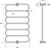 Полотенцесушитель электрический Energy G Aura 120x60