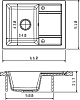 Кухонная мойка Florentina Липси 660 антрацит