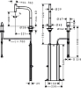 Смеситель для кухни Hansgrohe Metris 73804000, хром