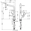 Смеситель для кухни Hansgrohe Metris 14780800 сталь