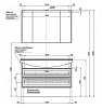 Тумба под раковину Aquanet Остин 212629 бежевый, белый