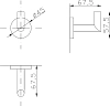 Крючок для ванной Nofer Line 16506.B нержавеющая сталь глянец