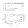 Акриловая ванна Alex Baitler Orta ORTA R 150*90 белый