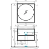 Тумба с раковиной Aquaton Лофт Фабрик 80 1A2424K1LTDU0, дуб эндгрейн