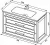 Тумба с раковиной Aquanet Бостон М 100 00212669 белый