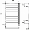 Полотенцесушитель водяной Point PN10146S П8 400x600, хром